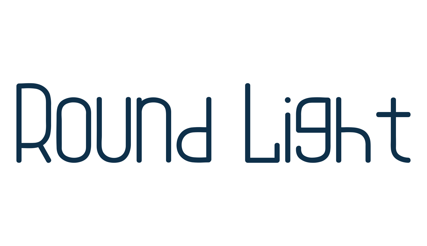 Round Light, basic sans serif font preview