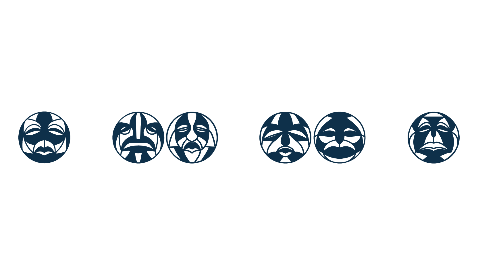 Round Masks, fancy decorative font preview