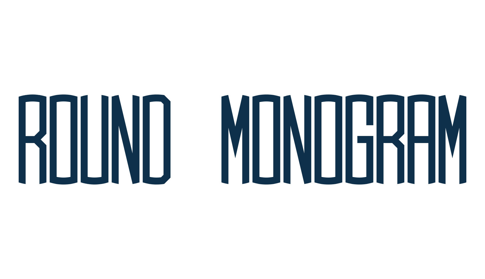 Round Monogram, initials font preview