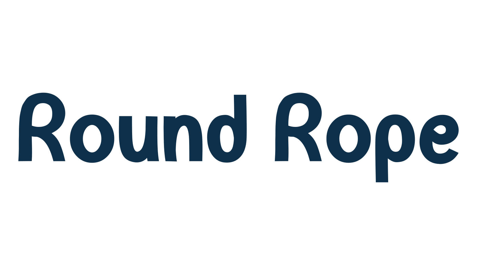 Round Rope, various font preview