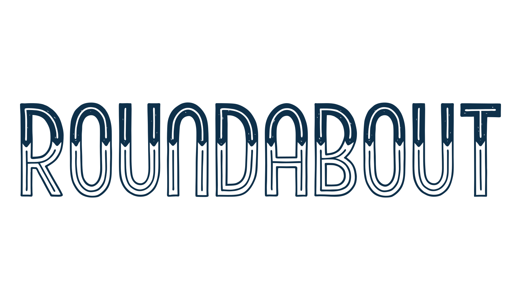 Roundabout (roundabout-2), decorative font preview