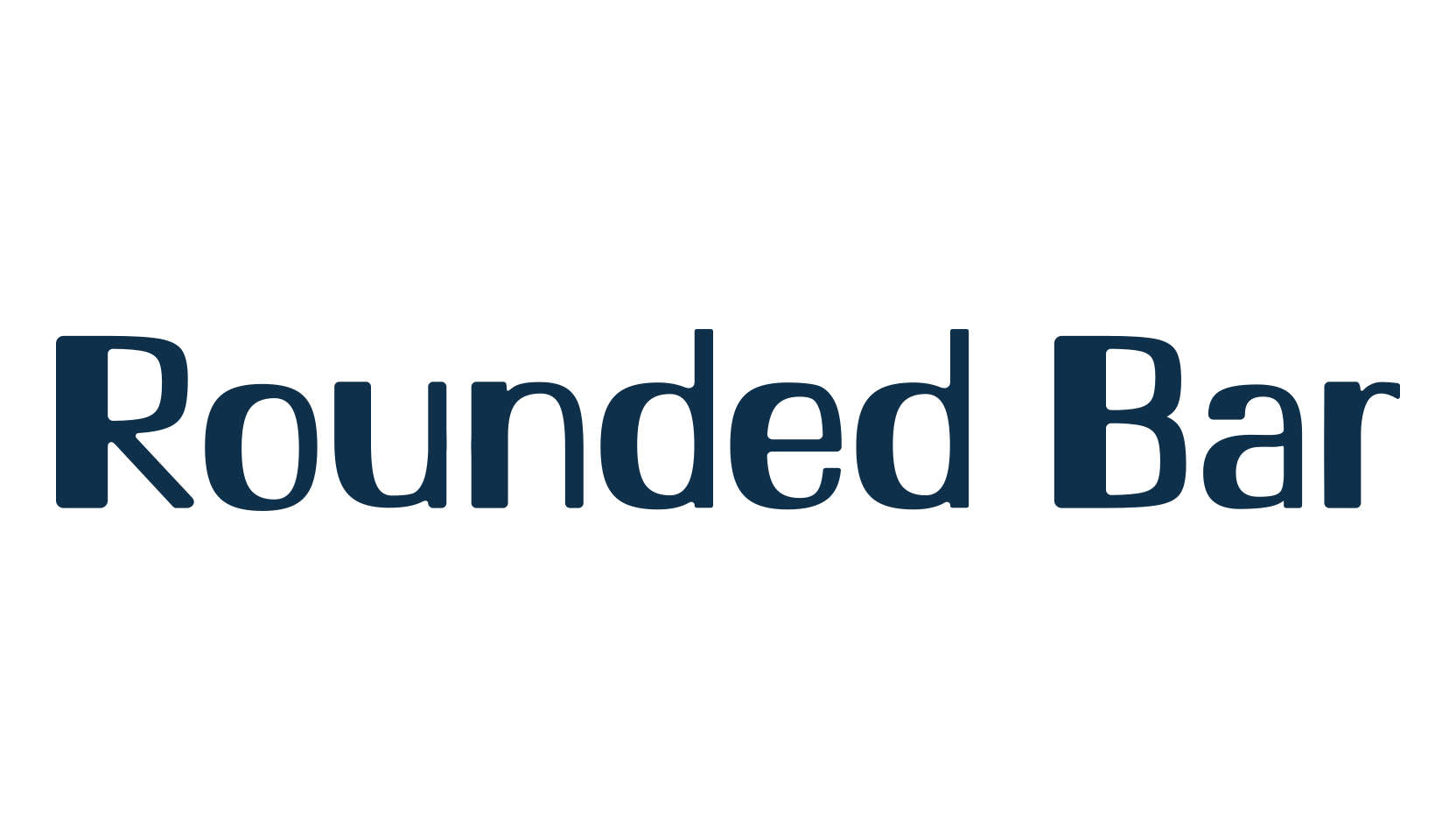 Rounded Bar, various font preview