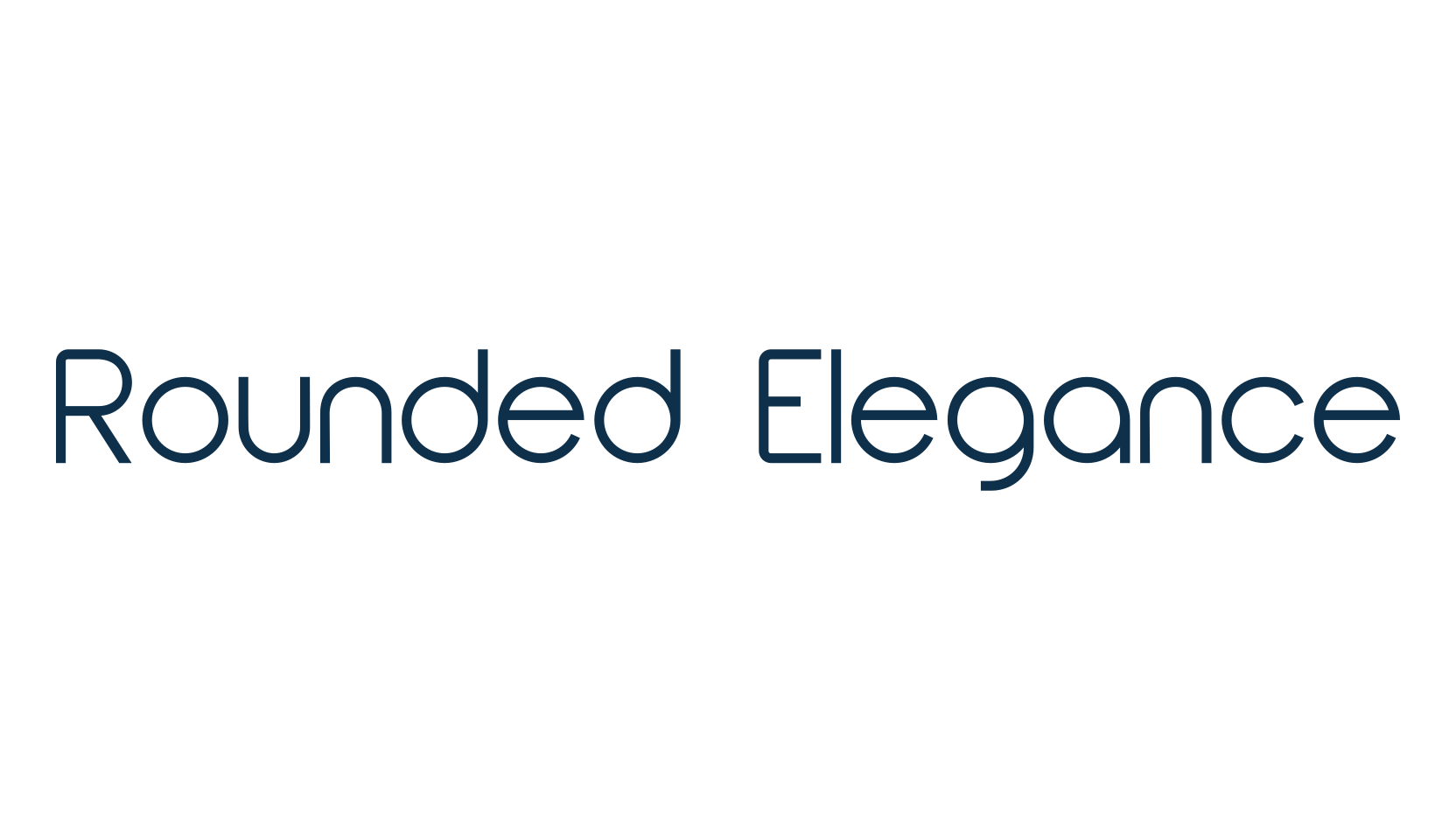 Rounded Elegance, sans serif font preview