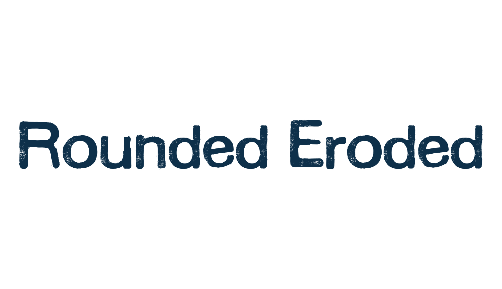 Rounded Eroded, eroded font preview
