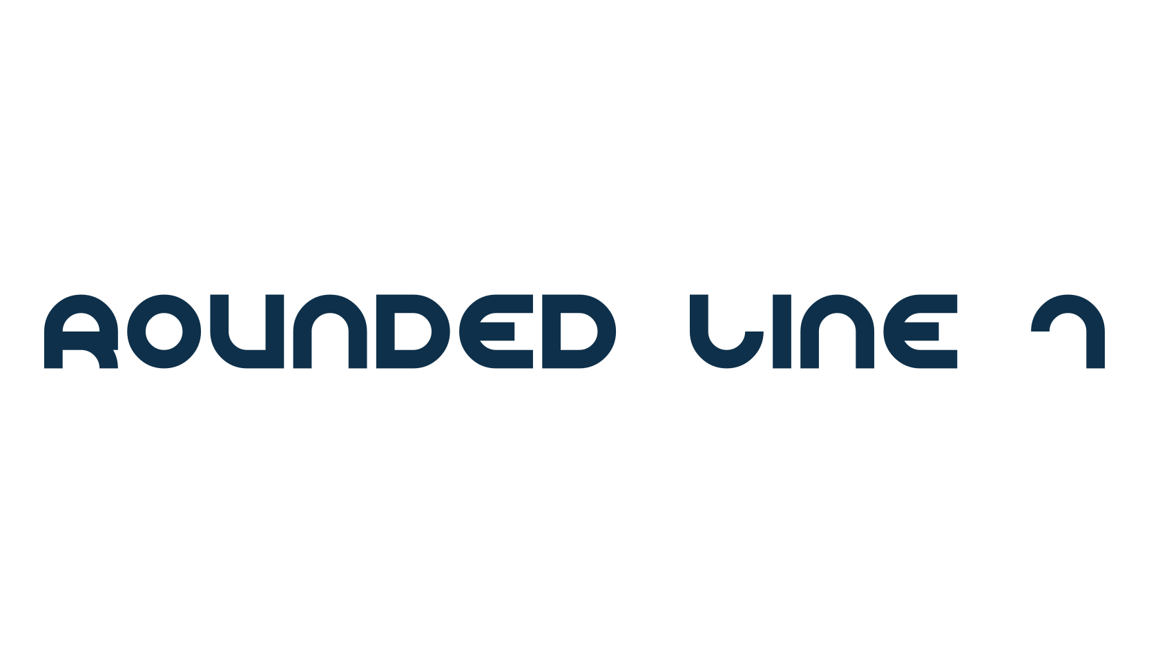 Rounded Line 7, fancy various techno sci-fi font preview