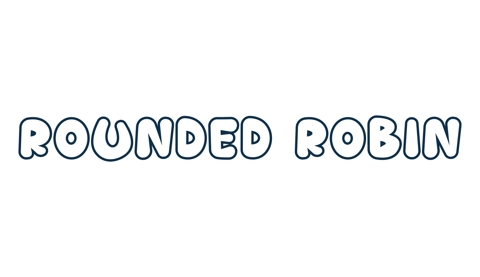 Rounded Robin, fancy cartoon decorative font preview