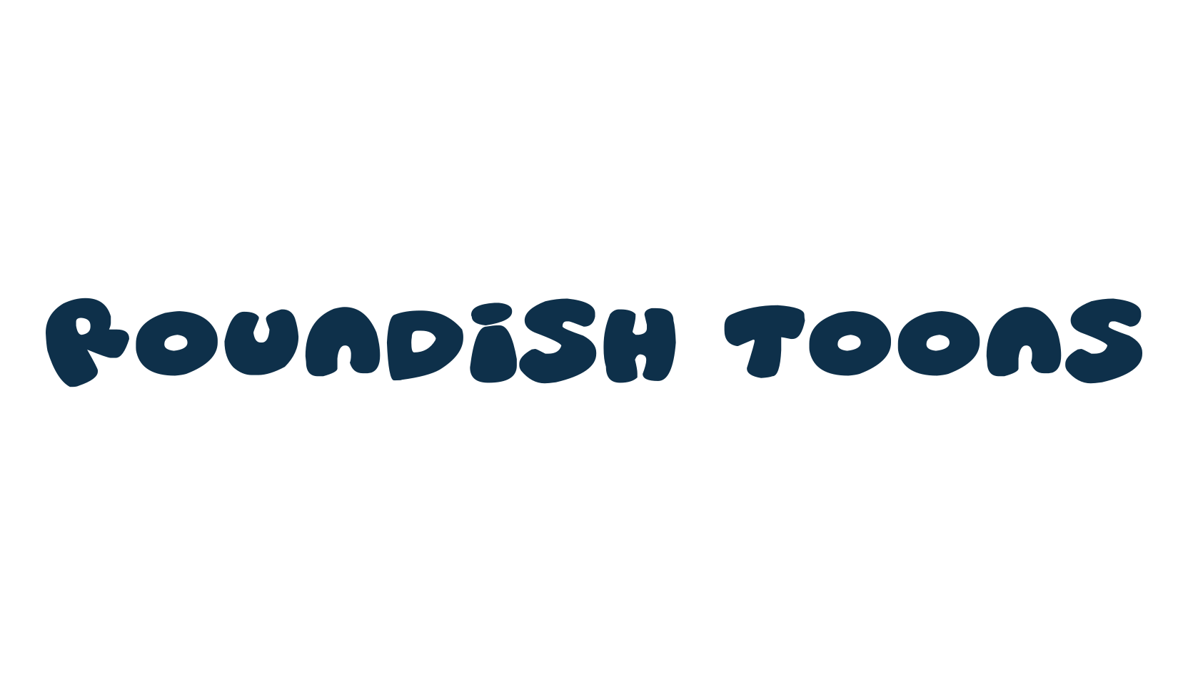 Roundish Toons, fancy cartoon decorative font preview