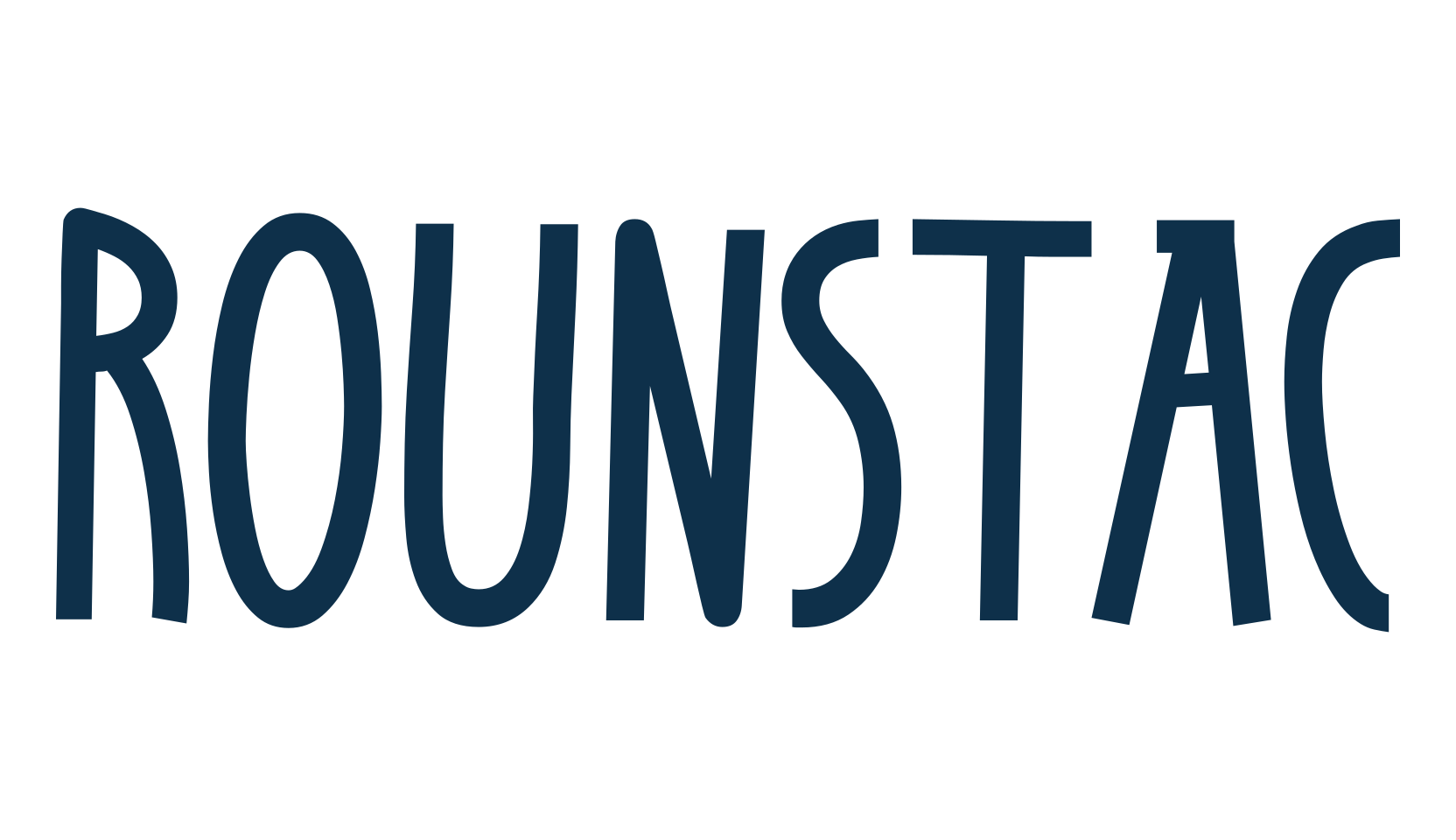 Rounstac, fancy cartoon decorative comic font preview
