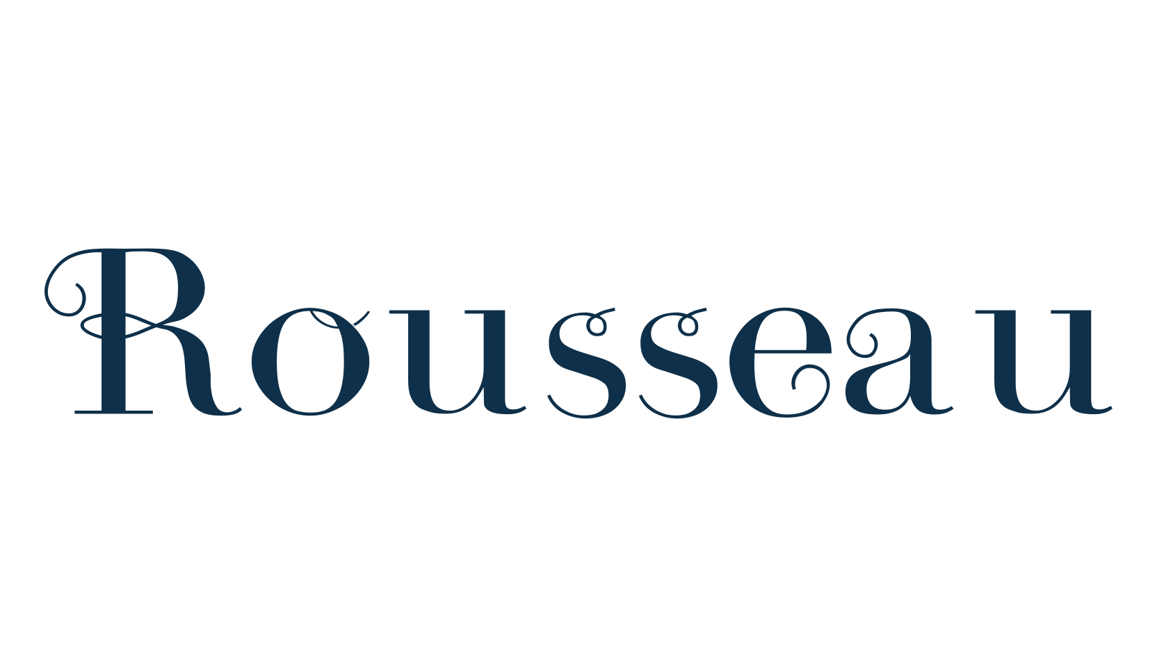 Rousseau, fancy various decorative font preview