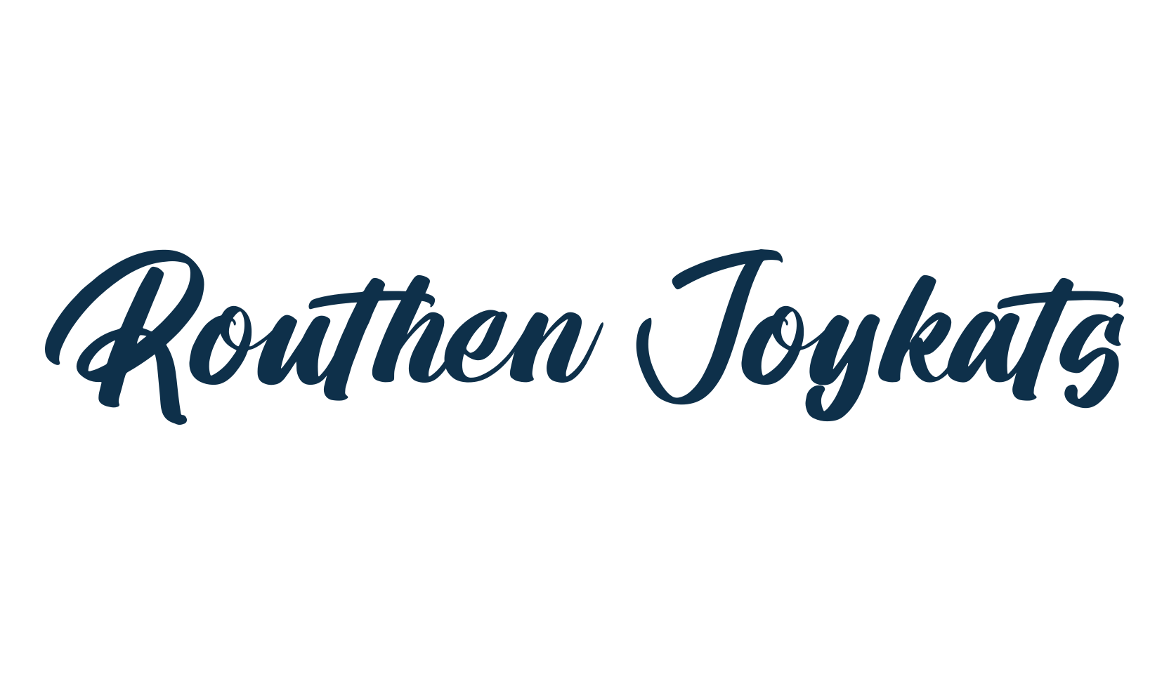 Routhen Joykats, calligraphy font preview