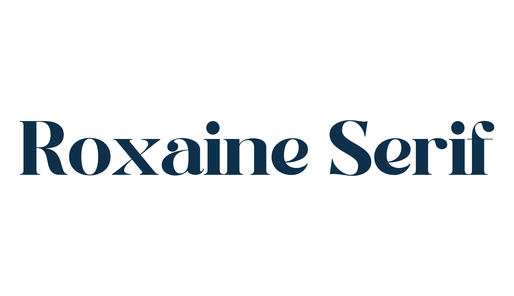 Roxaine Serif, basic serif font preview
