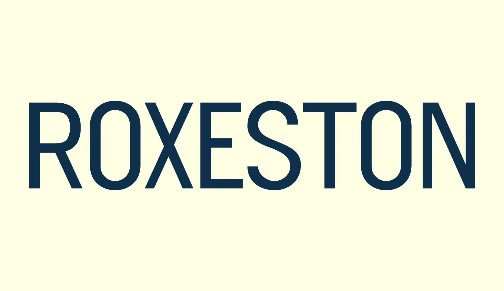 Roxeston, basic sans serif font preview