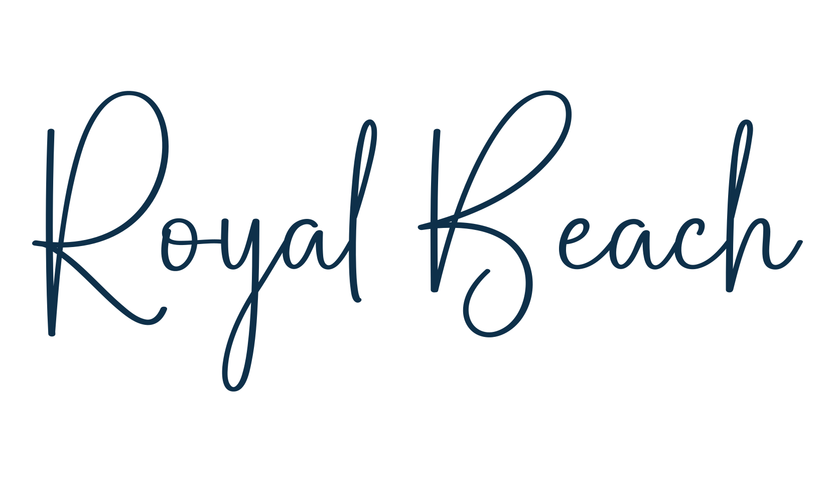 Royal Beach, script handwritten fancy decorative calligraphy font preview