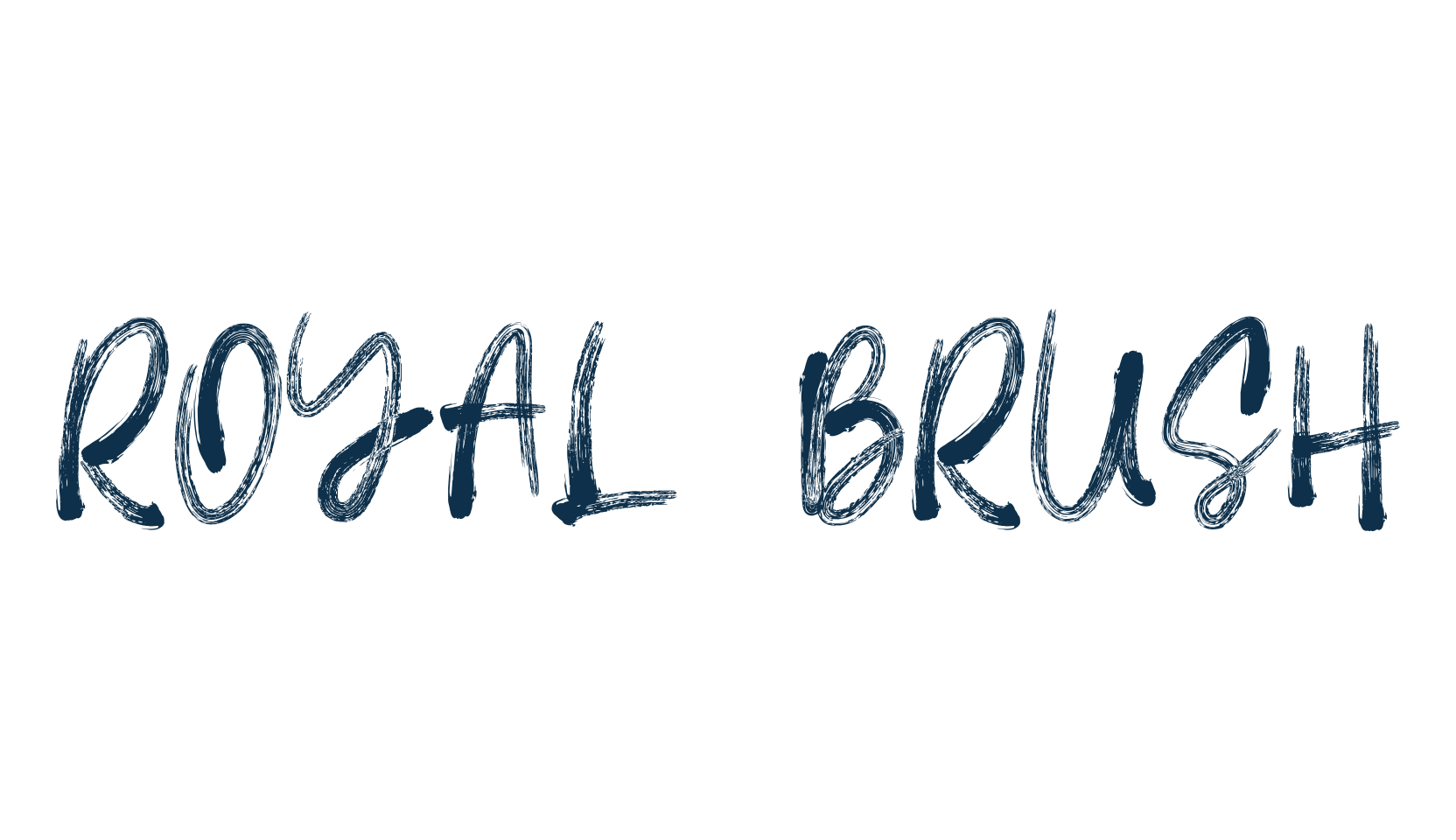 Royal Brush, brush font preview