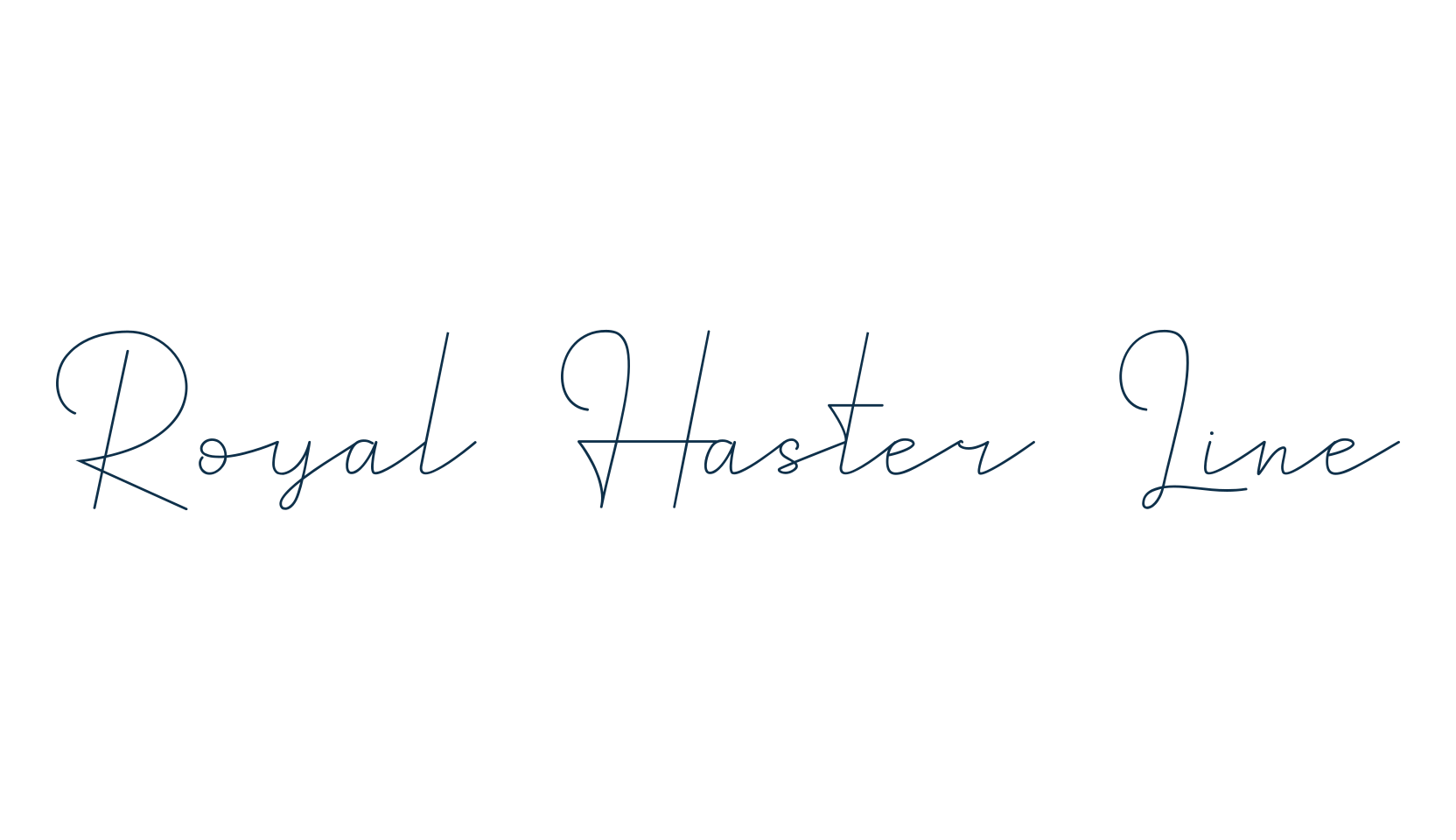 Royal Haster Line, display market font preview