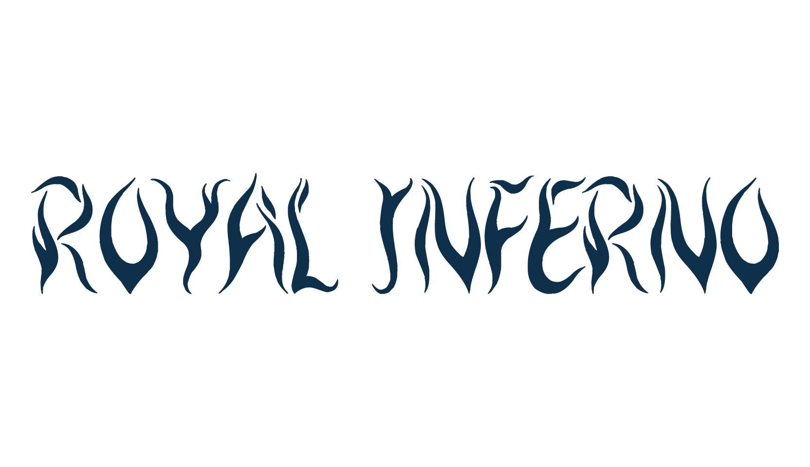 Royal Inferno, fancy fire, ice decorative font preview
