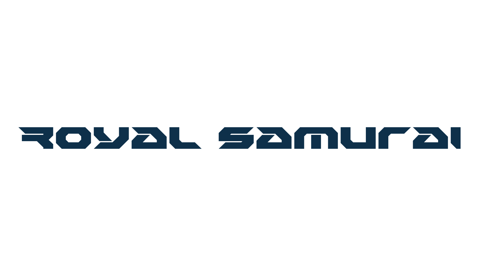 Royal Samurai, techno sci-fi font preview