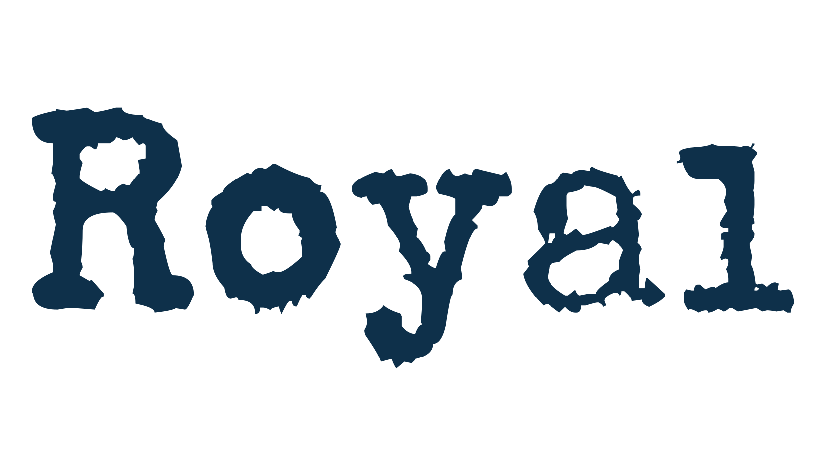 Royal (royal), fancy typewriter decorative font preview