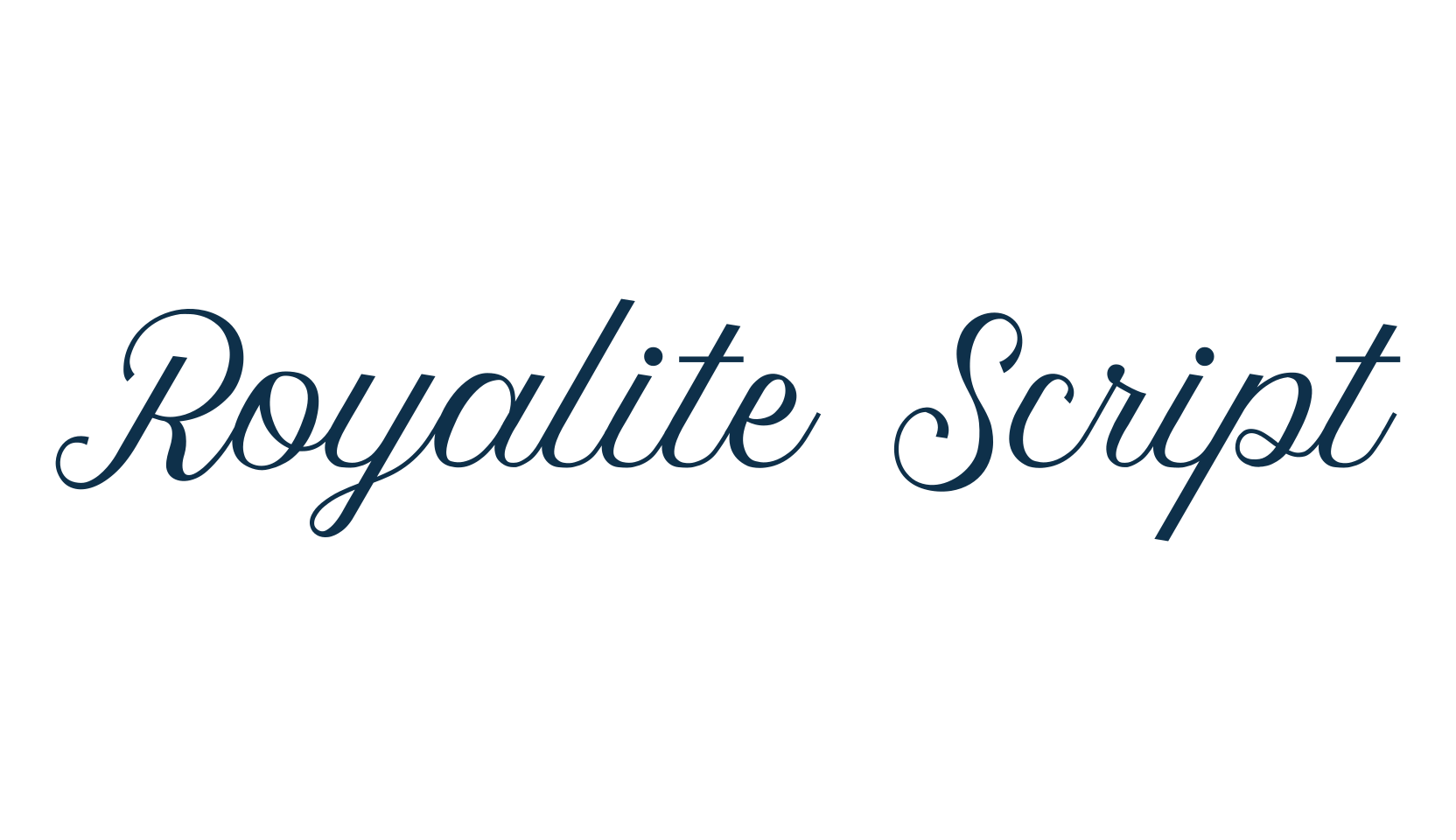 Royalite Script, calligraphy font preview
