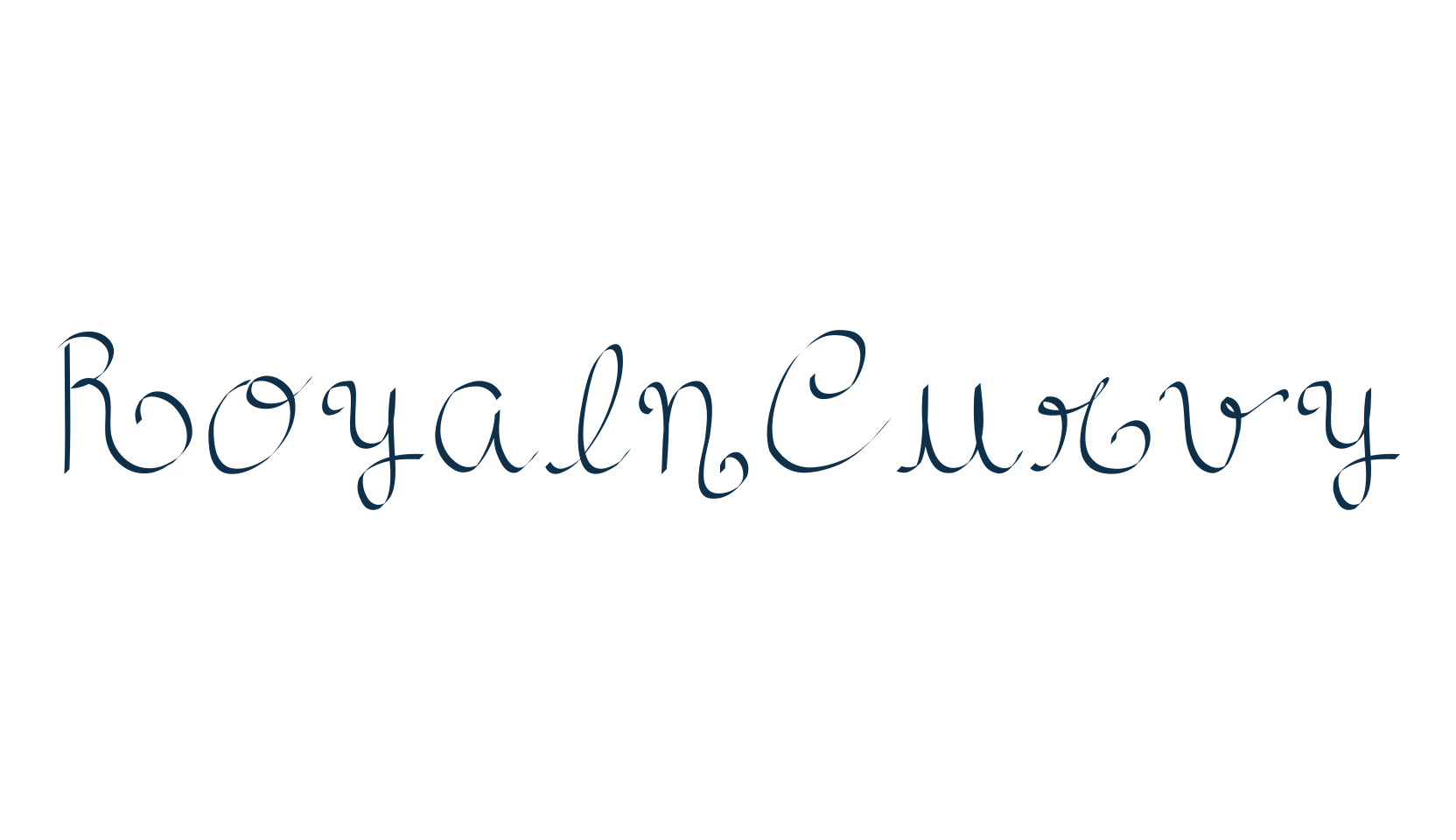 RoyalnCurvy, fancy curly decorative font preview