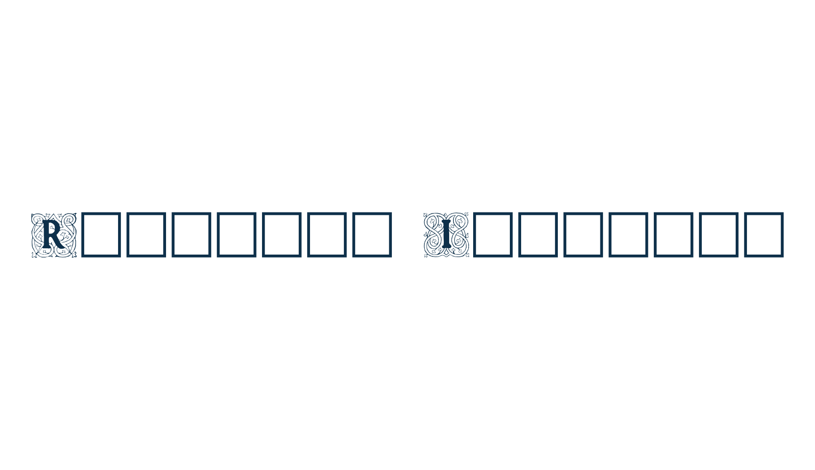 Roycroft Initials, initials font preview
