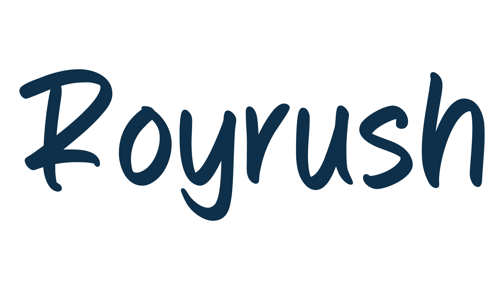 Royrush, handwriting font preview