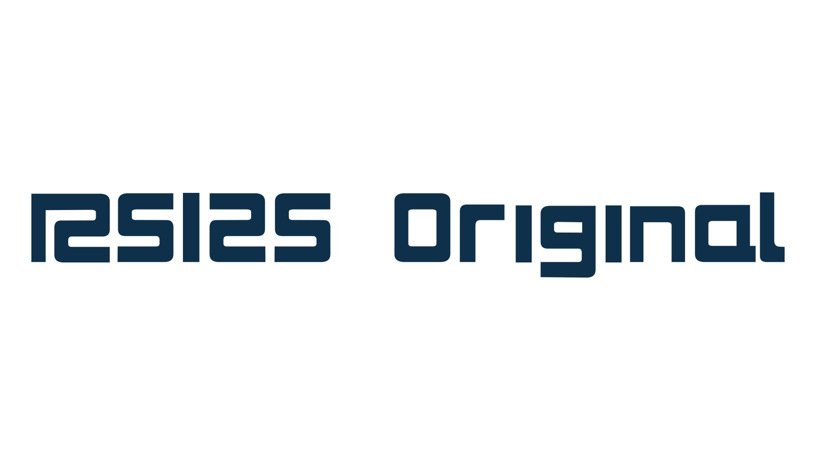 RS125 Original, fancy various techno sci-fi font preview