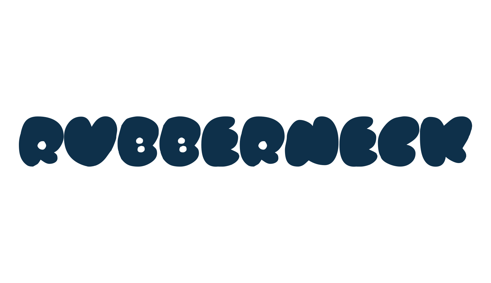 Rubberneck, fancy cartoon decorative font preview