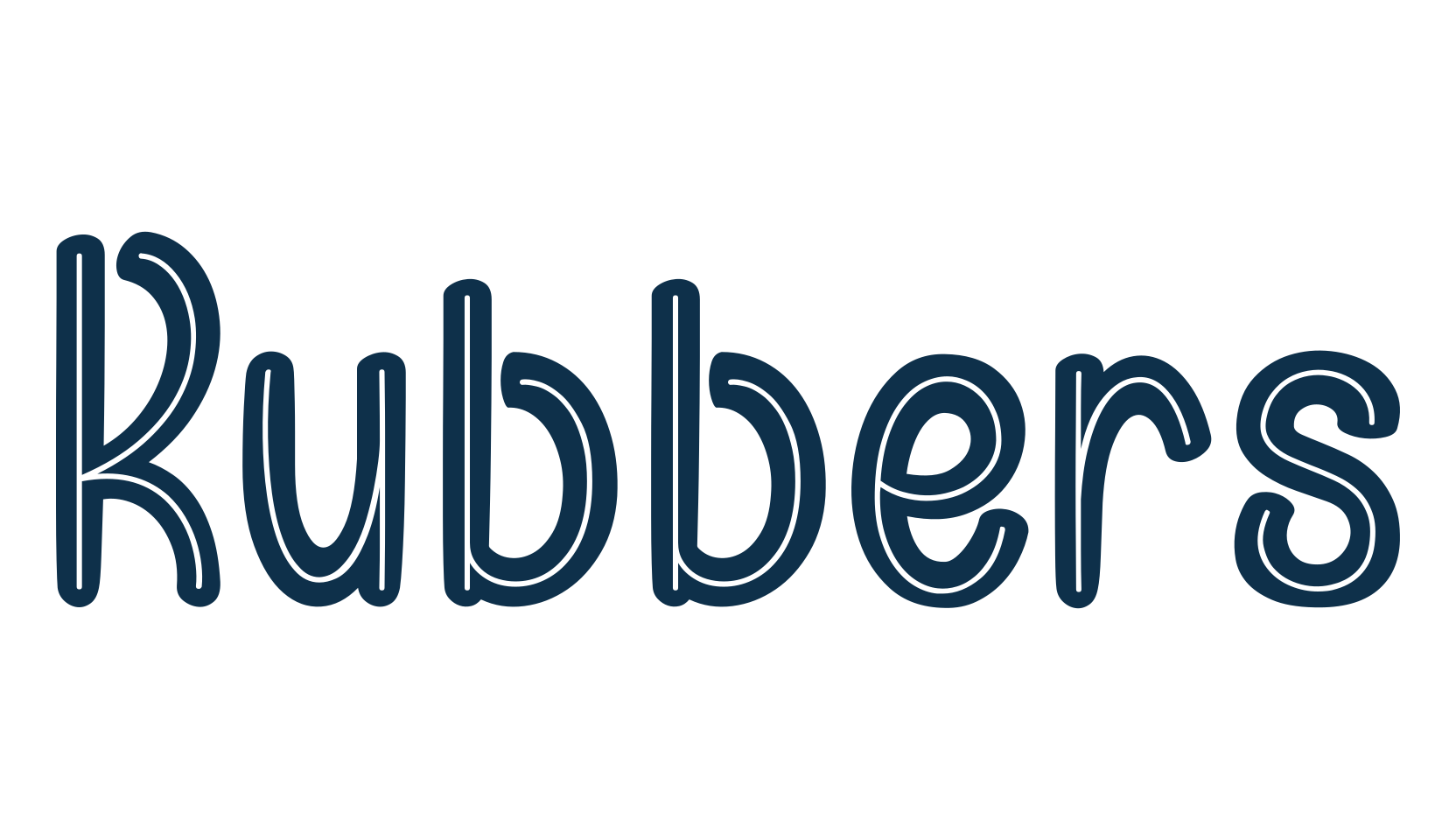 Rubbers, various font preview