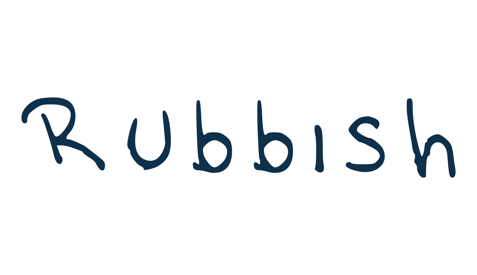 Rubbish, handwriting font preview