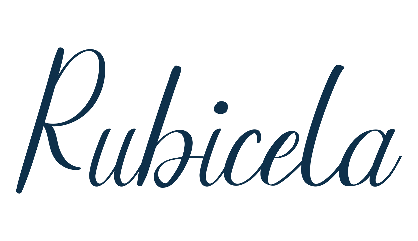 Rubicela, calligraphy font preview