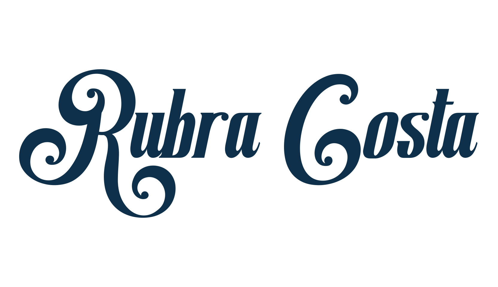 Rubra Costa, fancy old school decorative script calligraphy font preview