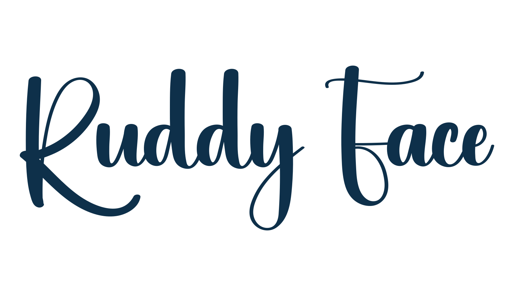 Ruddy Face, fancy decorative font preview