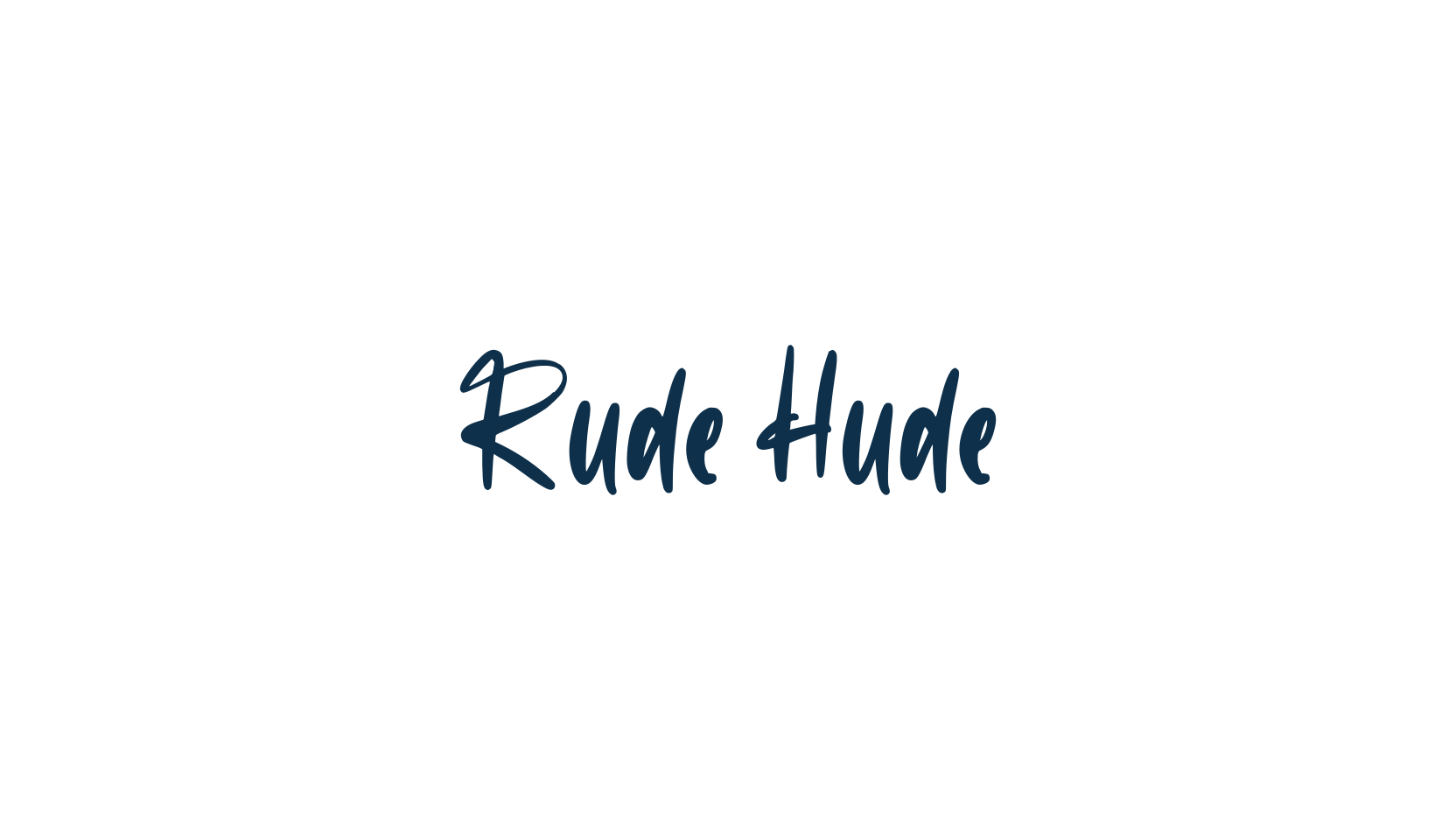 Rude Hude, script brush fancy decorative calligraphy font preview