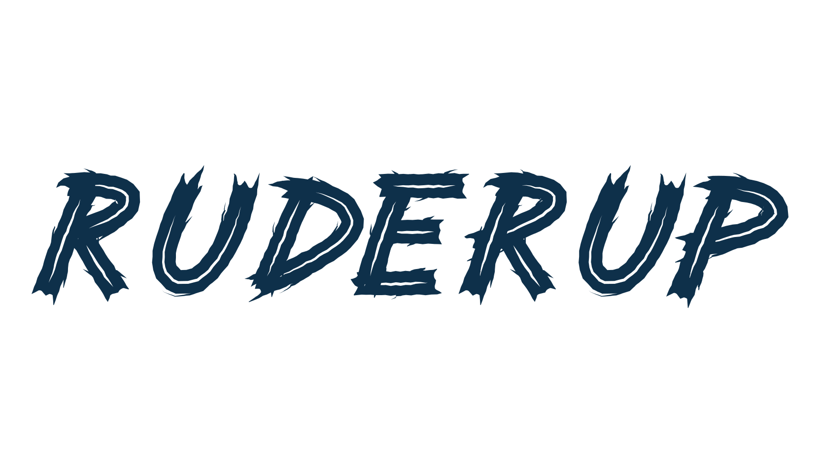Ruderup, brush font preview