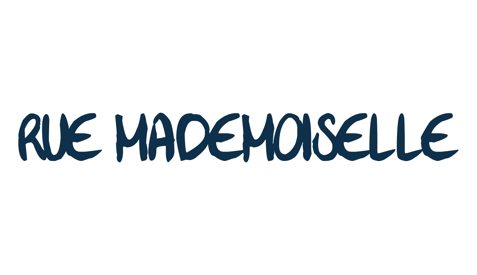 Rue Mademoiselle, brush font preview