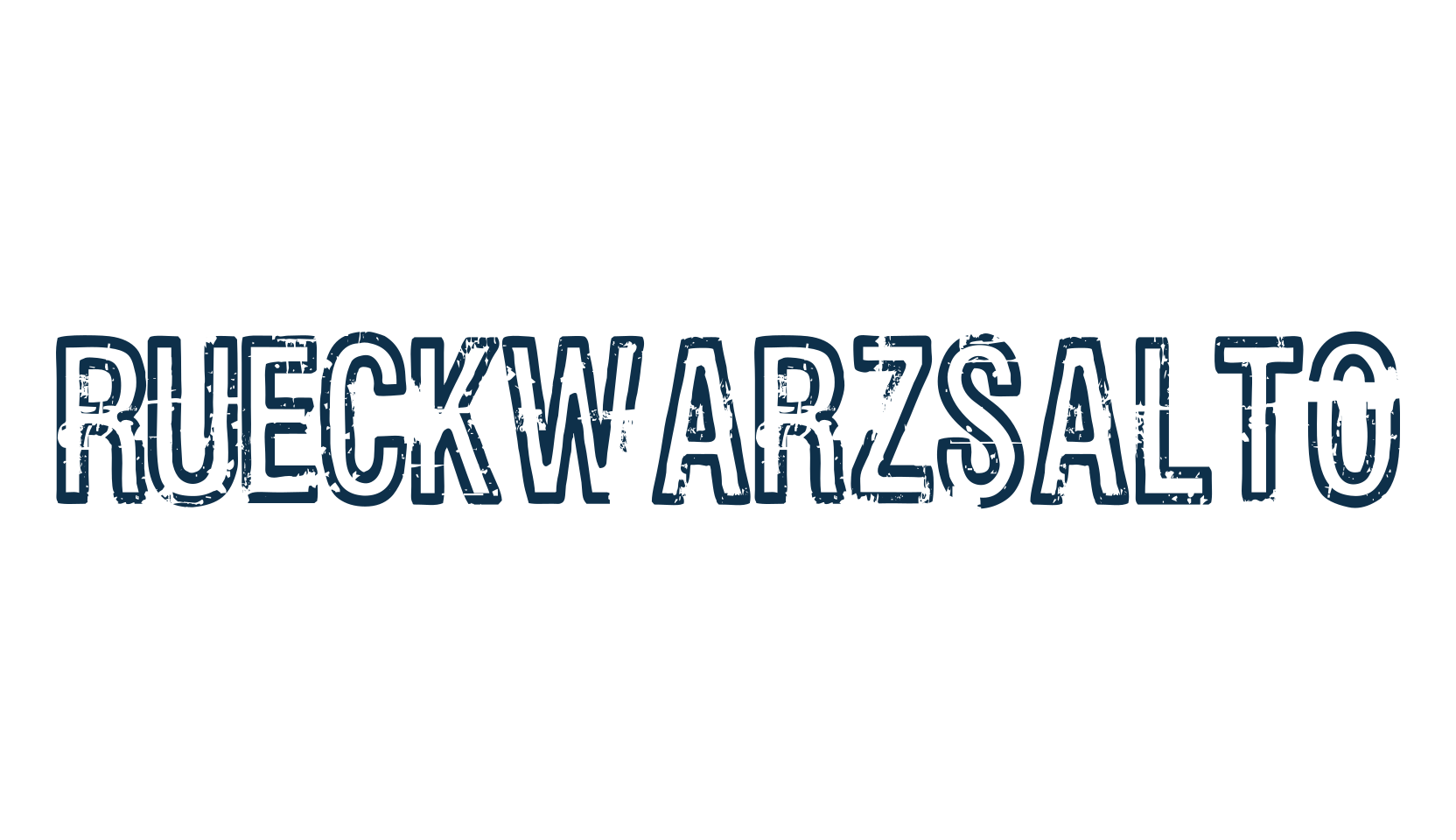 Rueckwarzsalto, fancy destroy decorative font preview