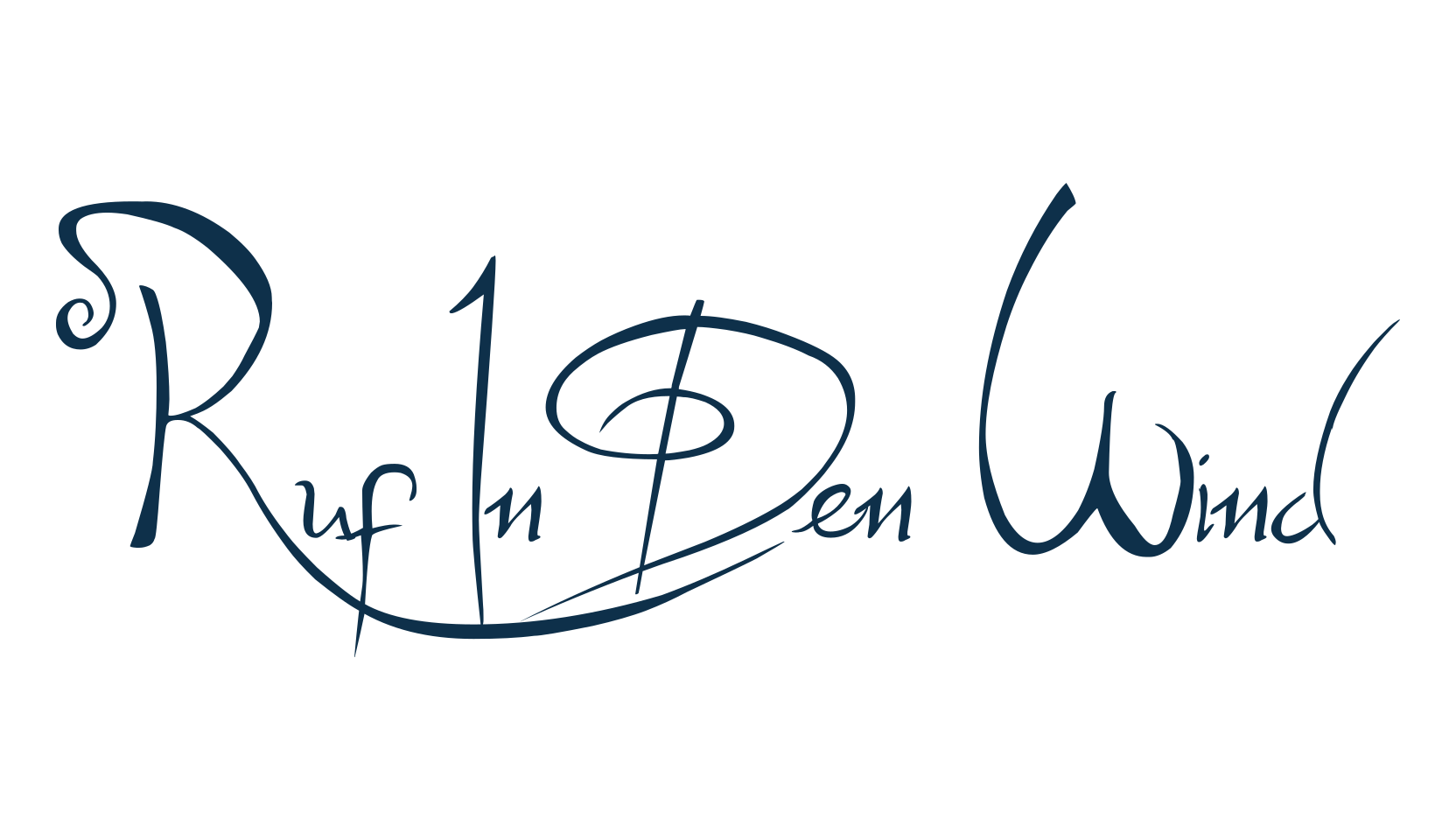 Ruf In Den Wind, calligraphy font preview