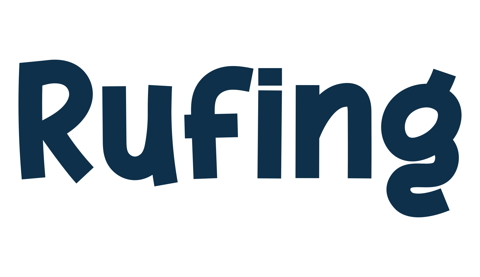 Rufing, cartoon font preview
