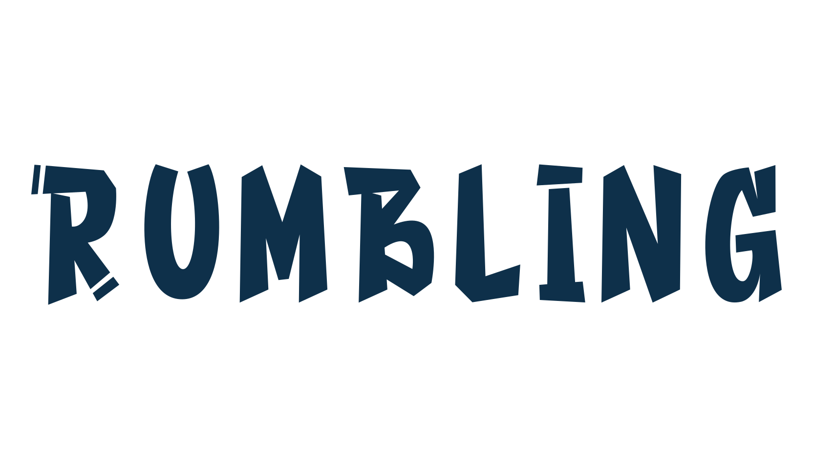 Rumbling, script graffiti fancy decorative calligraphy font preview