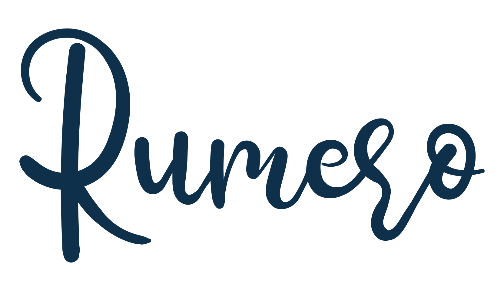 Rumero, script calligraphy fancy decorative font preview