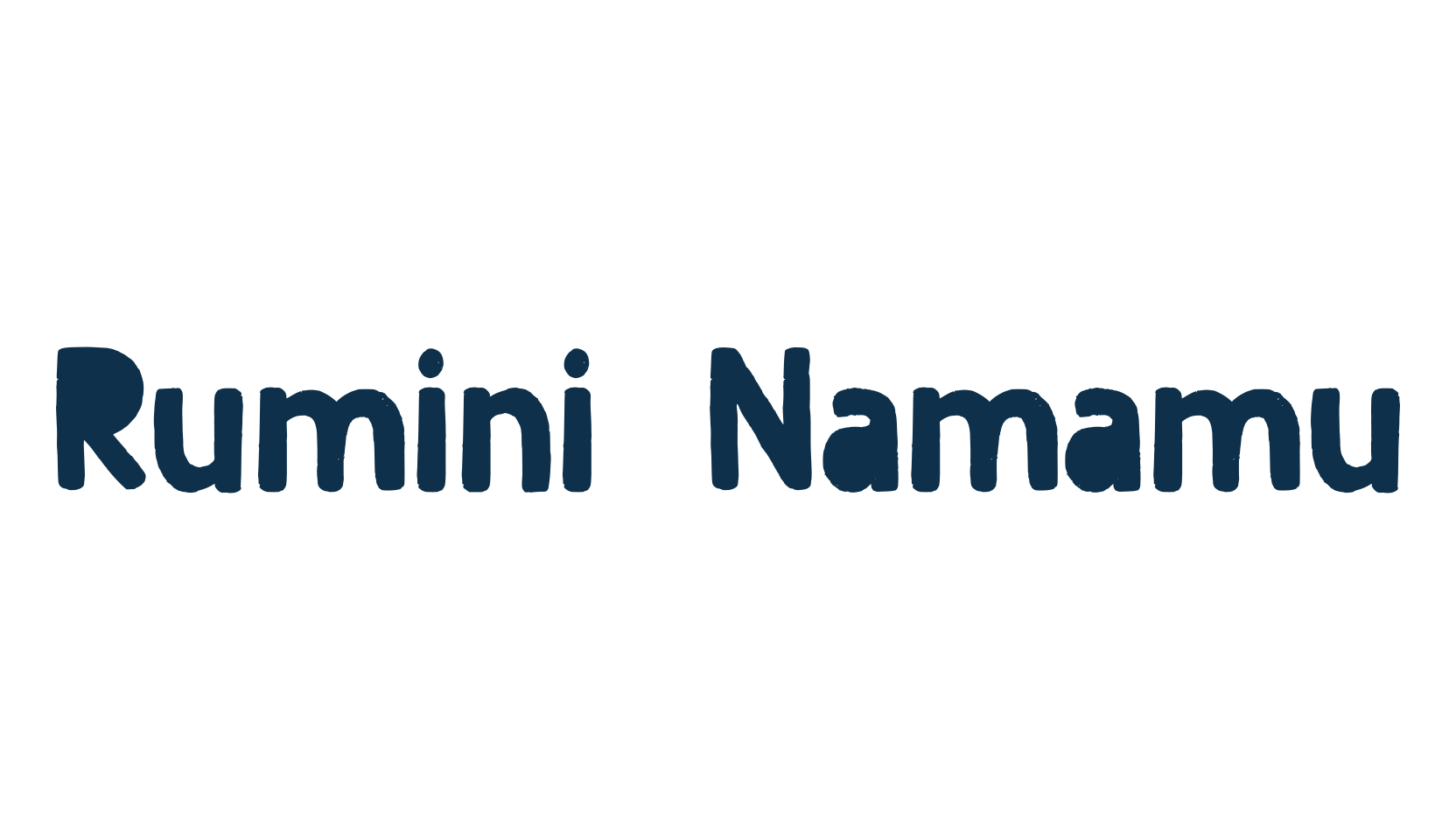 Rumini Namamu, fancy various decorative font preview