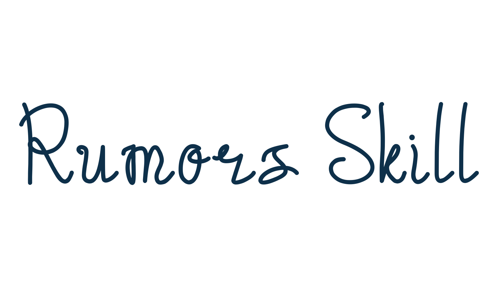 Rumors Skill, school font preview