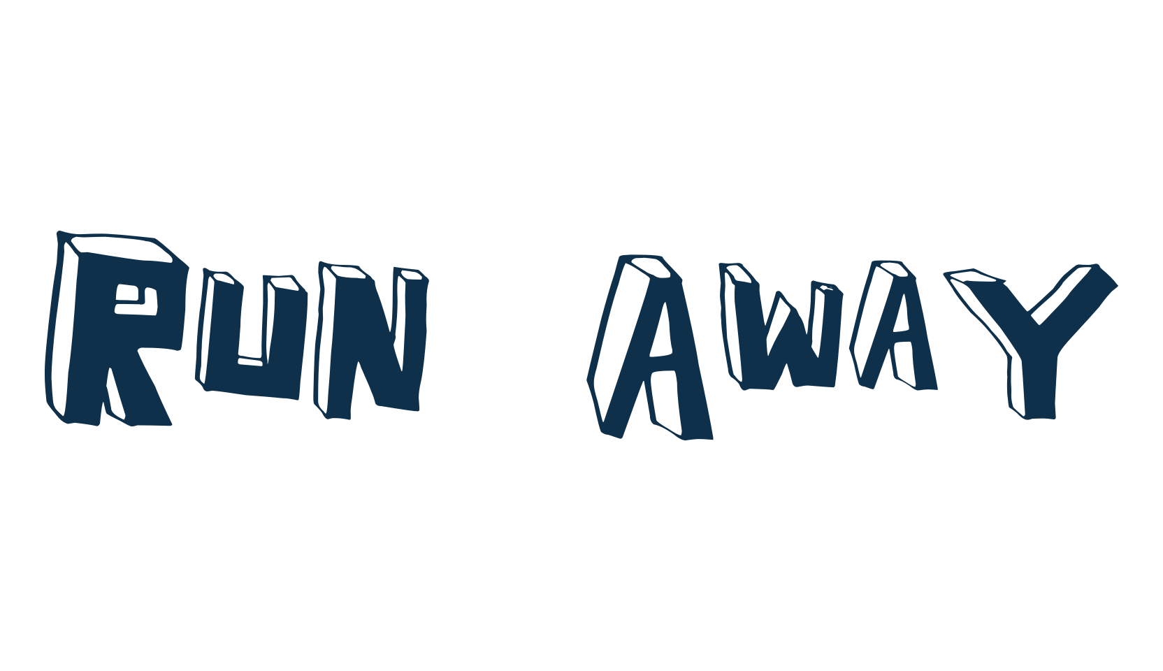 Run Away, fancy cartoon decorative font preview