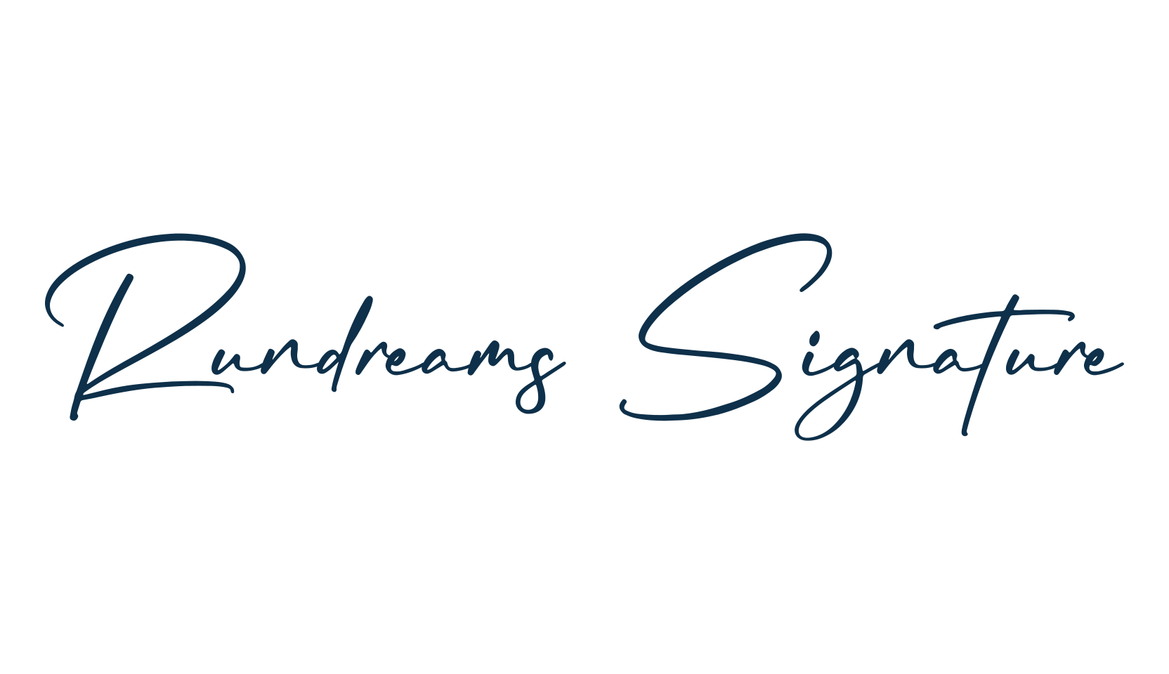 Rundreams Signature, script handwritten fancy decorative calligraphy font preview