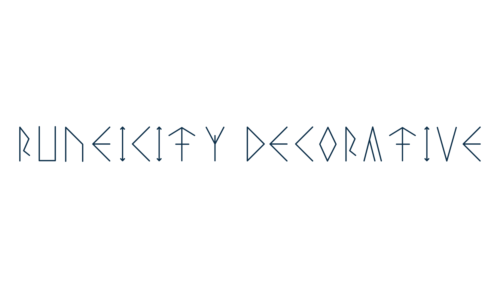 Runeicity Decorative, fancy decorative font preview