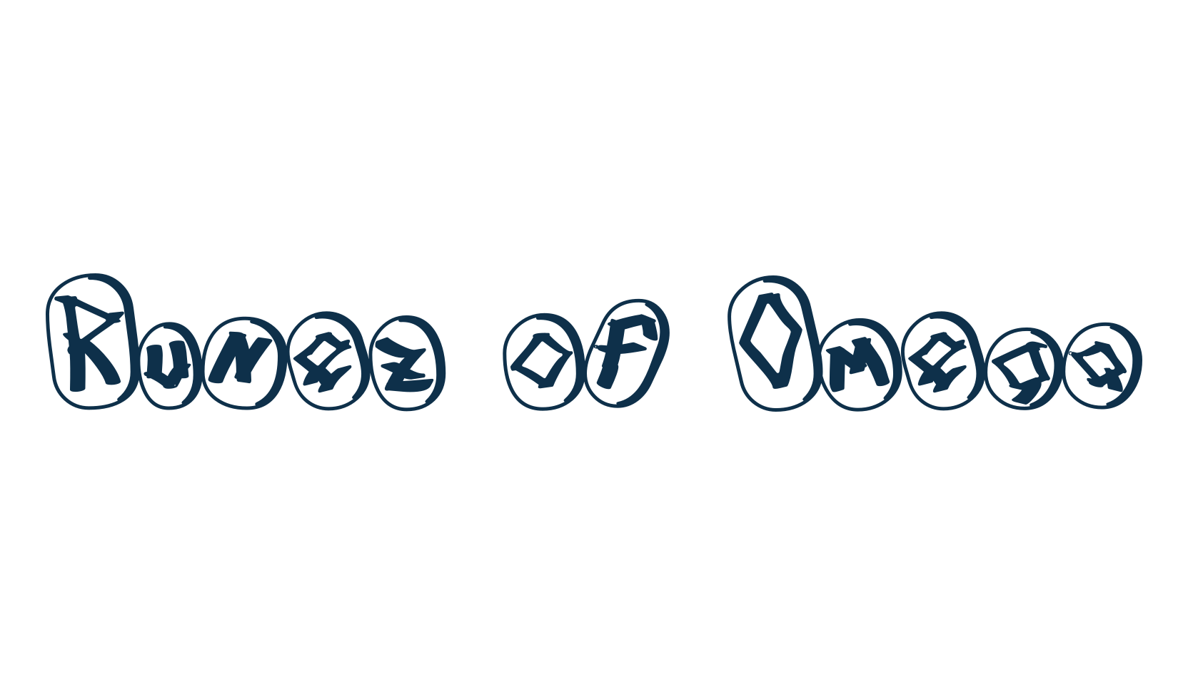 Runez of Omega, decorative font preview