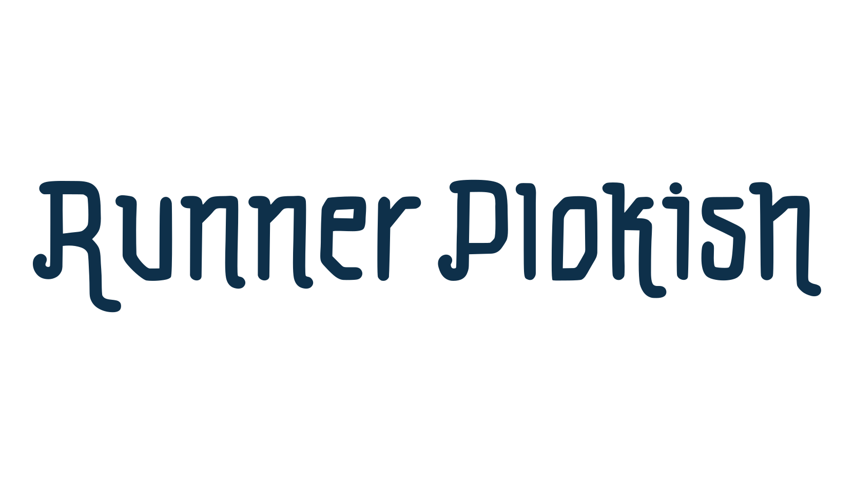 Runner Plokish, various font preview
