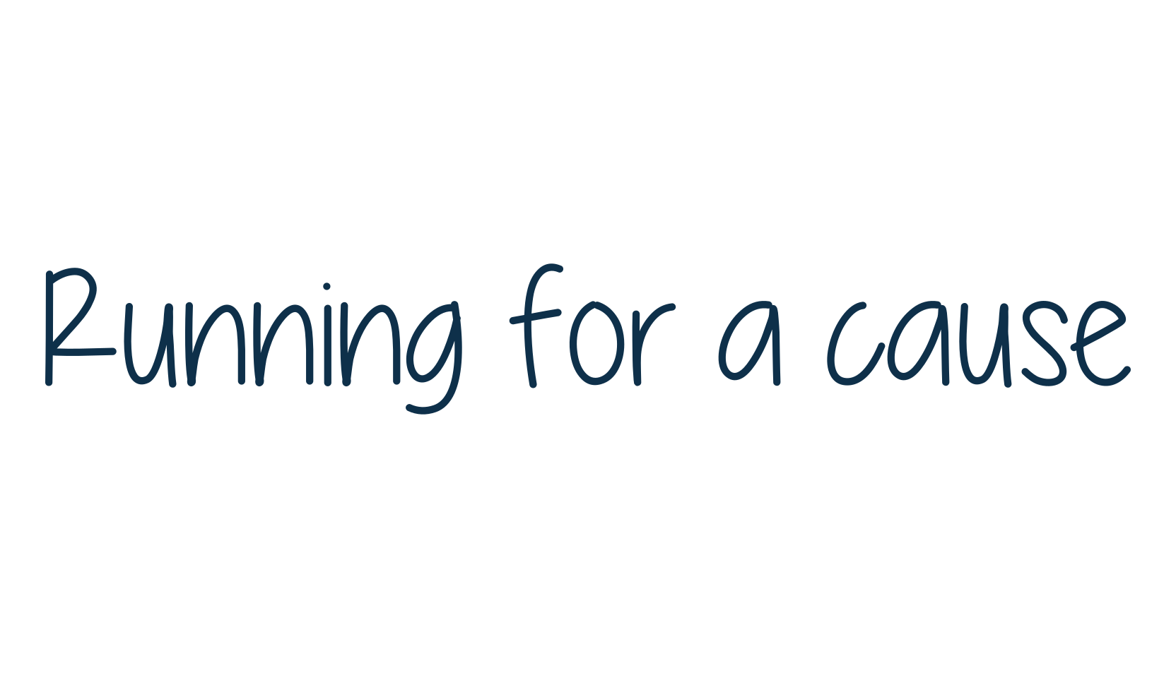 Running for a cause, handwriting font preview