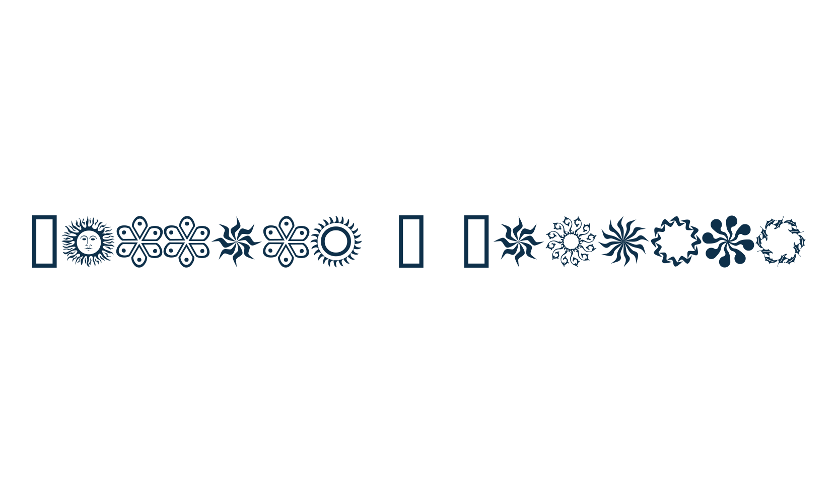 Running N Circles, fancy decorative font preview